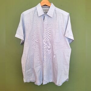 Ted Baker London Men’s Short Sleeve Button-Up Shirt – Size 5 (XL)